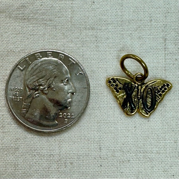 ⚡️NWT WAXING POETIC XO Butterfly Charm Brass and Sterling Silver 925 - Picture 4 of 8